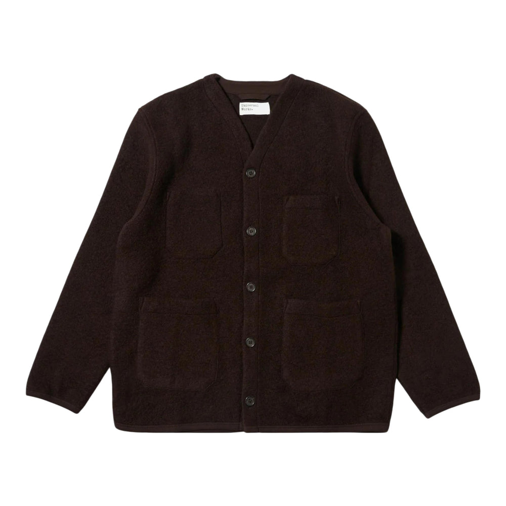 Cardigan Universal Works Wool Fleece - Brown