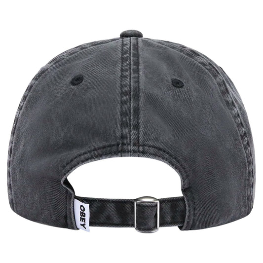 Cappello Obey Pigment Outline Delta 6 Panel Strapback - Pigment Black