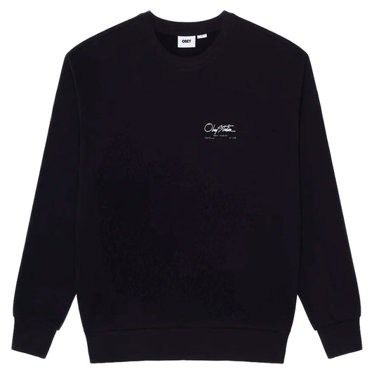 Felpa Obey Autograph Crew Fleece - Black
