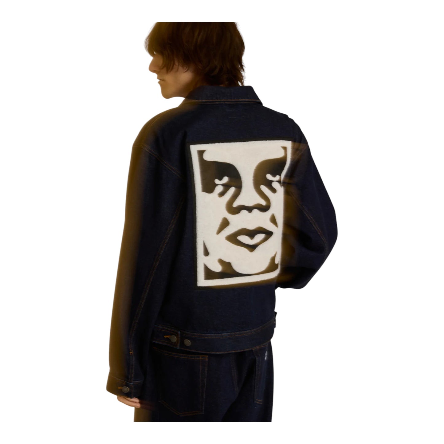 Giacca Obey Icon Hardwork Zip Up Jacket - Rinse Indigo
