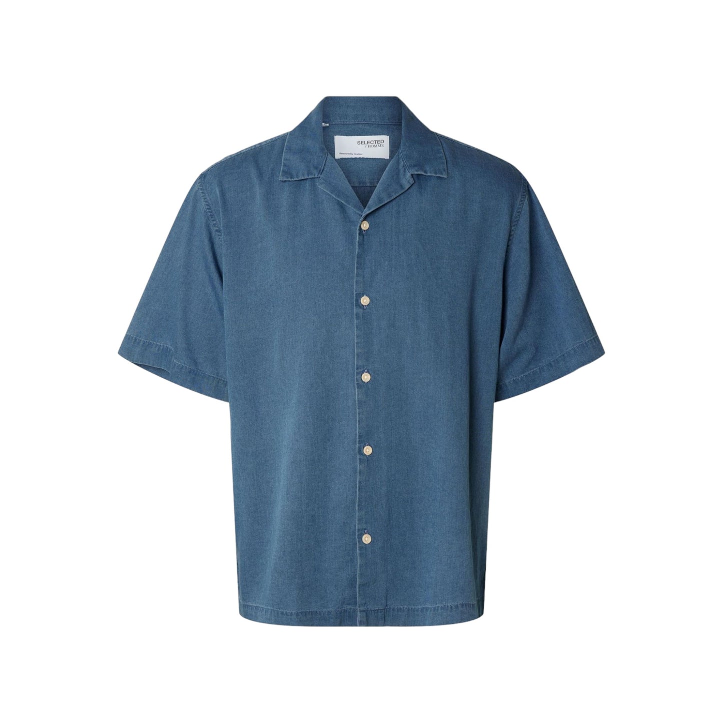 Selected Homme Denim Shirt SS Resort - Light Blue Denim Francis Concept