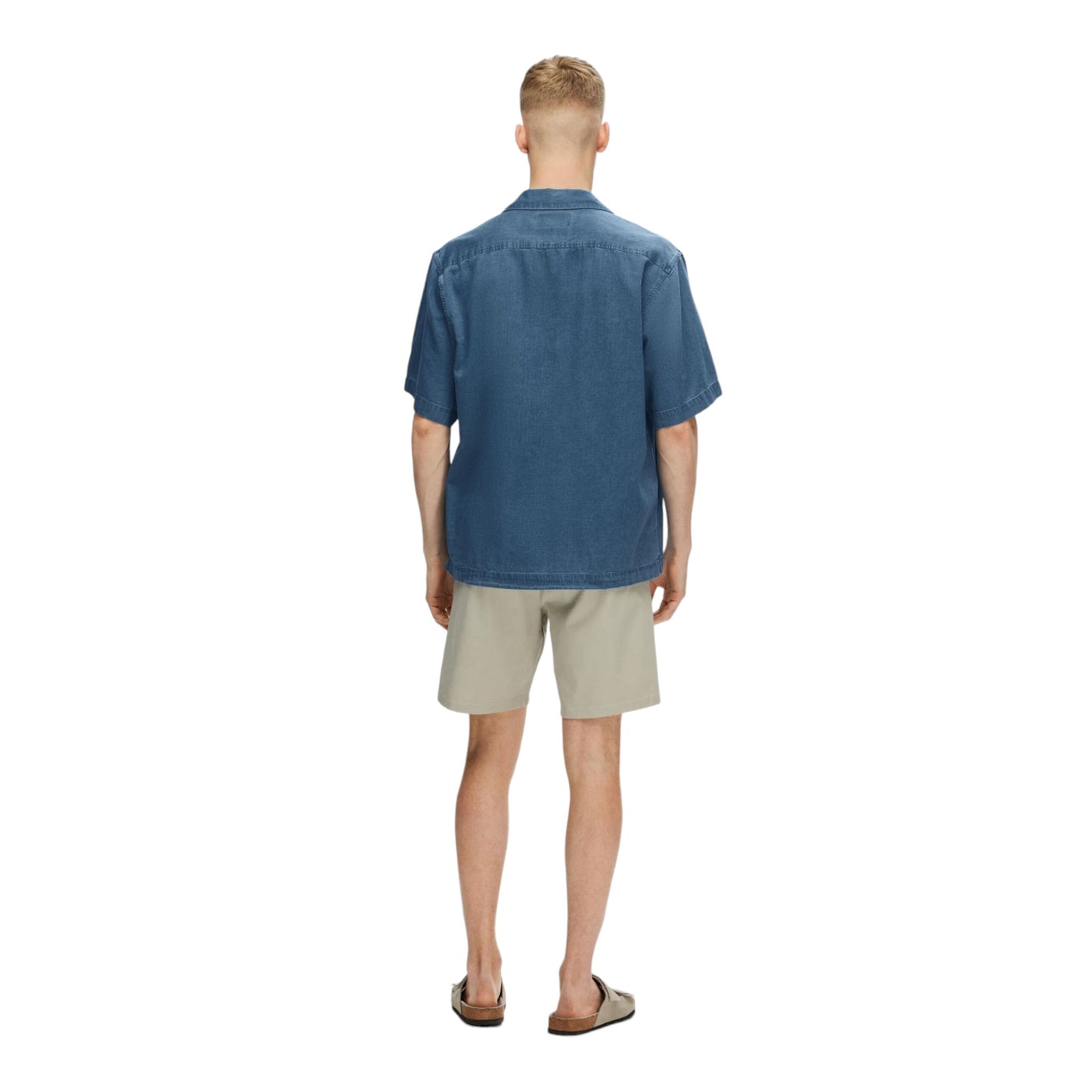 Selected Homme Denim Shirt SS Resort - Light Blue Denim Francis Concept