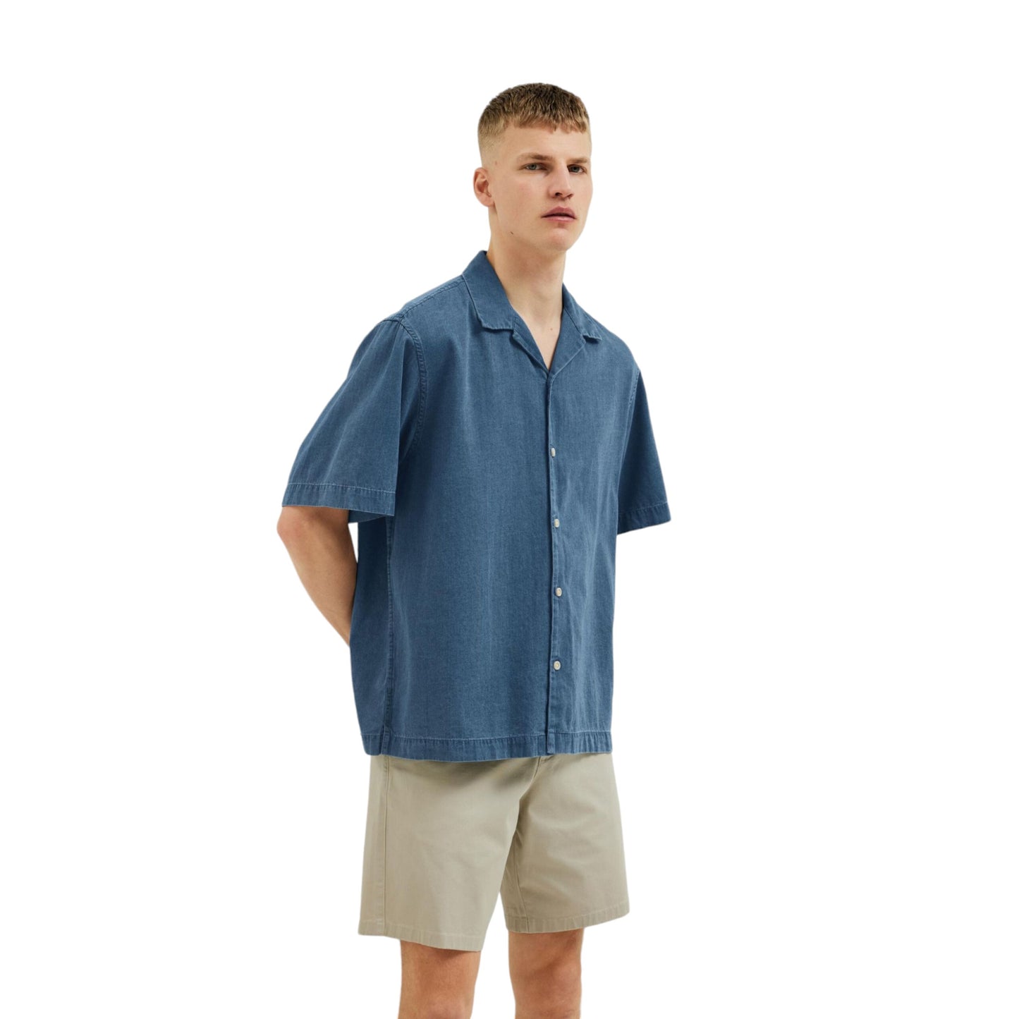 Selected Homme Denim Shirt SS Resort - Light Blue Denim Francis Concept