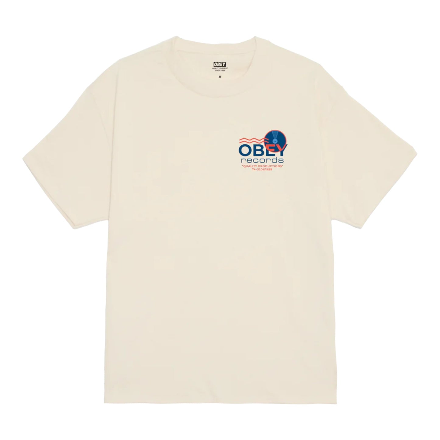 T-Shirt Obey Records Sound Waves Tee - Cream Francis Concept