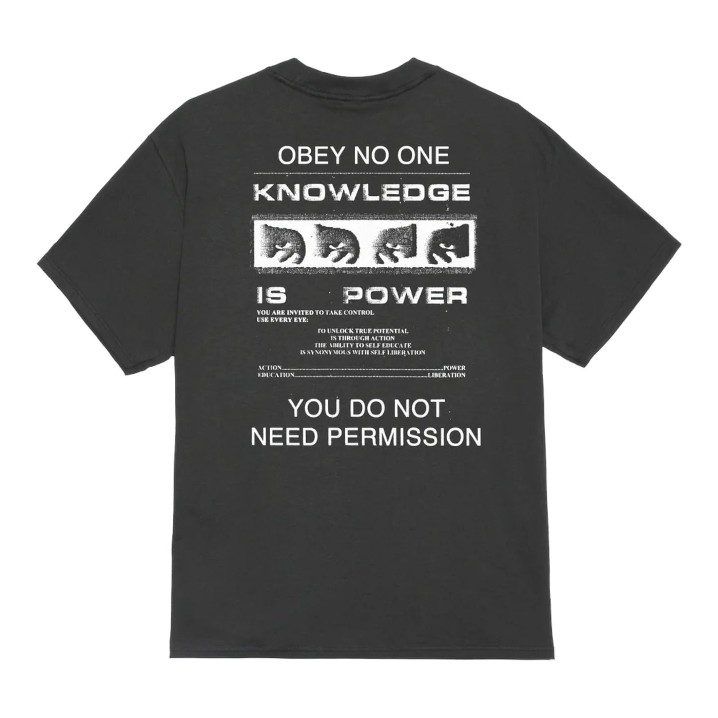 T-Shirt Obey Permission Tee - Vintage Black