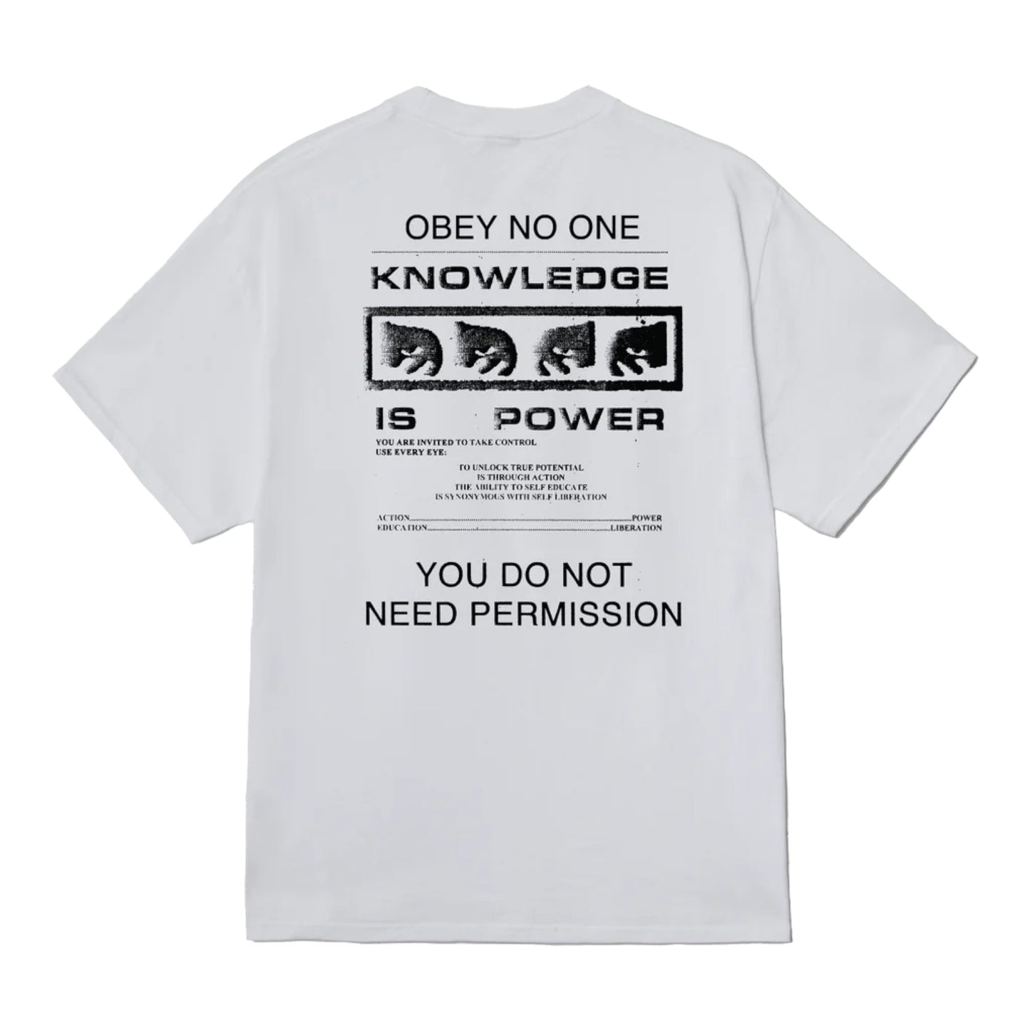 T-Shirt Obey Permission Tee - White