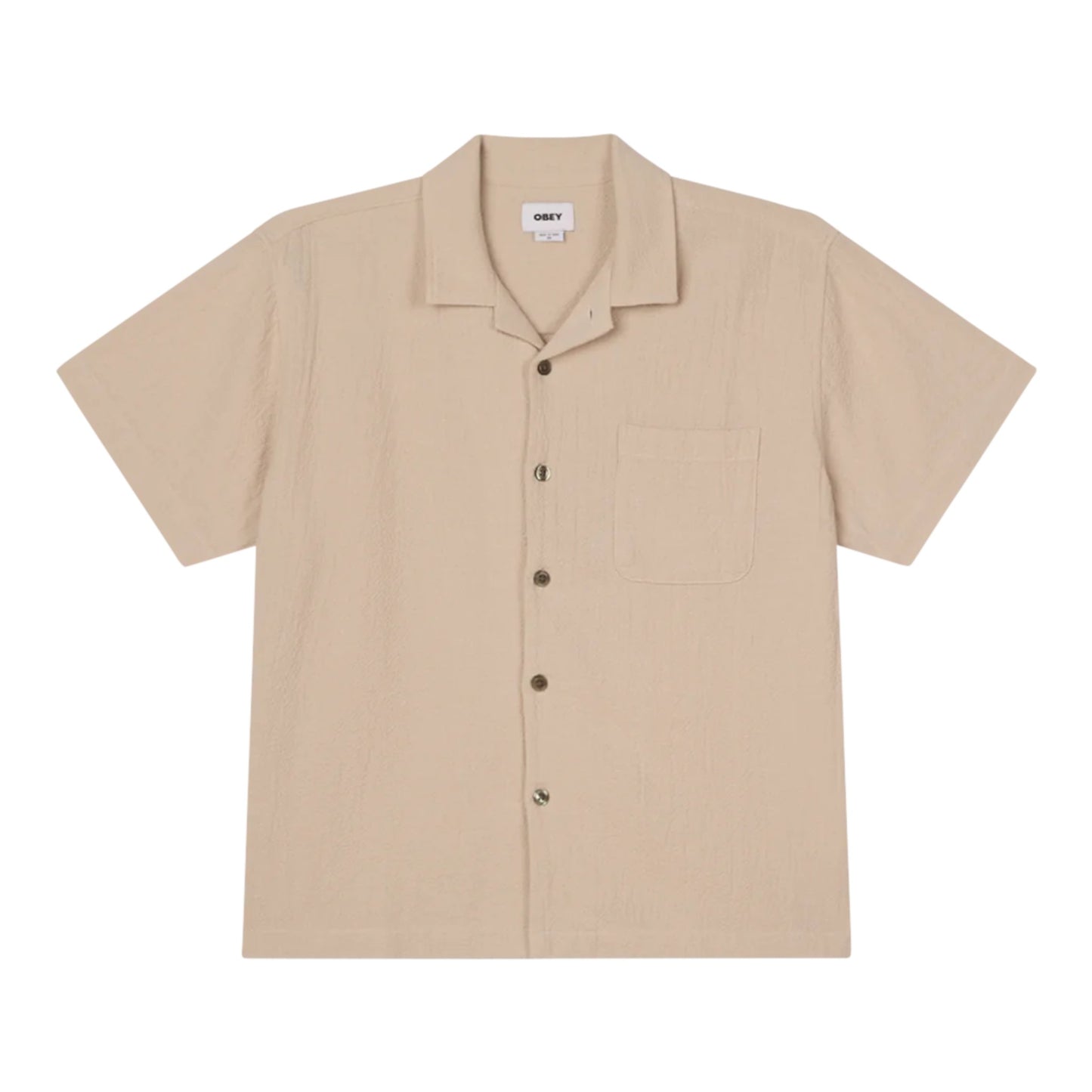 Camicia Obey Curtis Woven SS - Natural