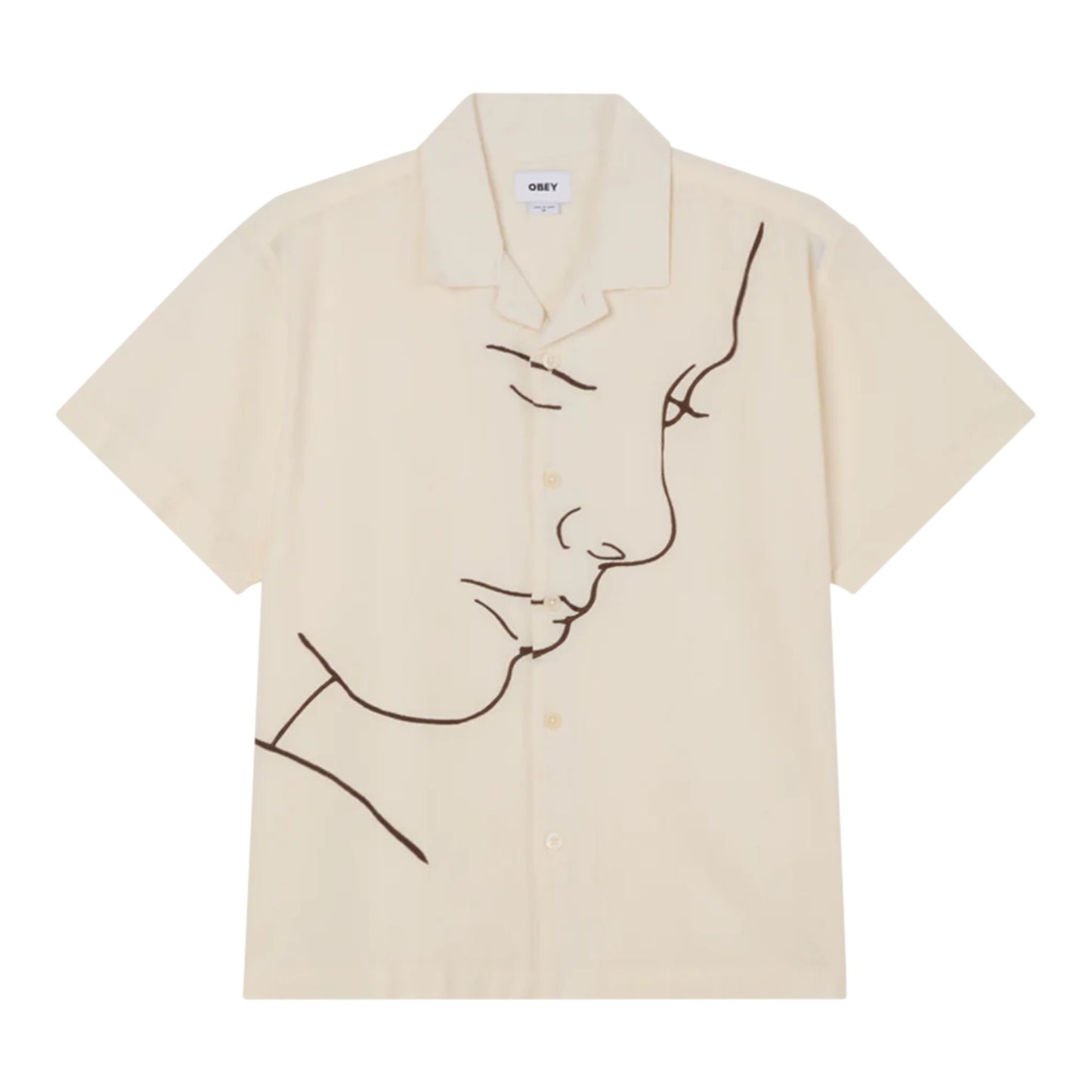 Camicia Obey Frances Woven SS - Unbleached Multi Francis Concept
