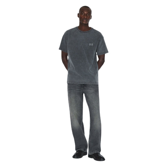 T-Shirt Dr.Denim Trooper Tee - Grey Black Overdye