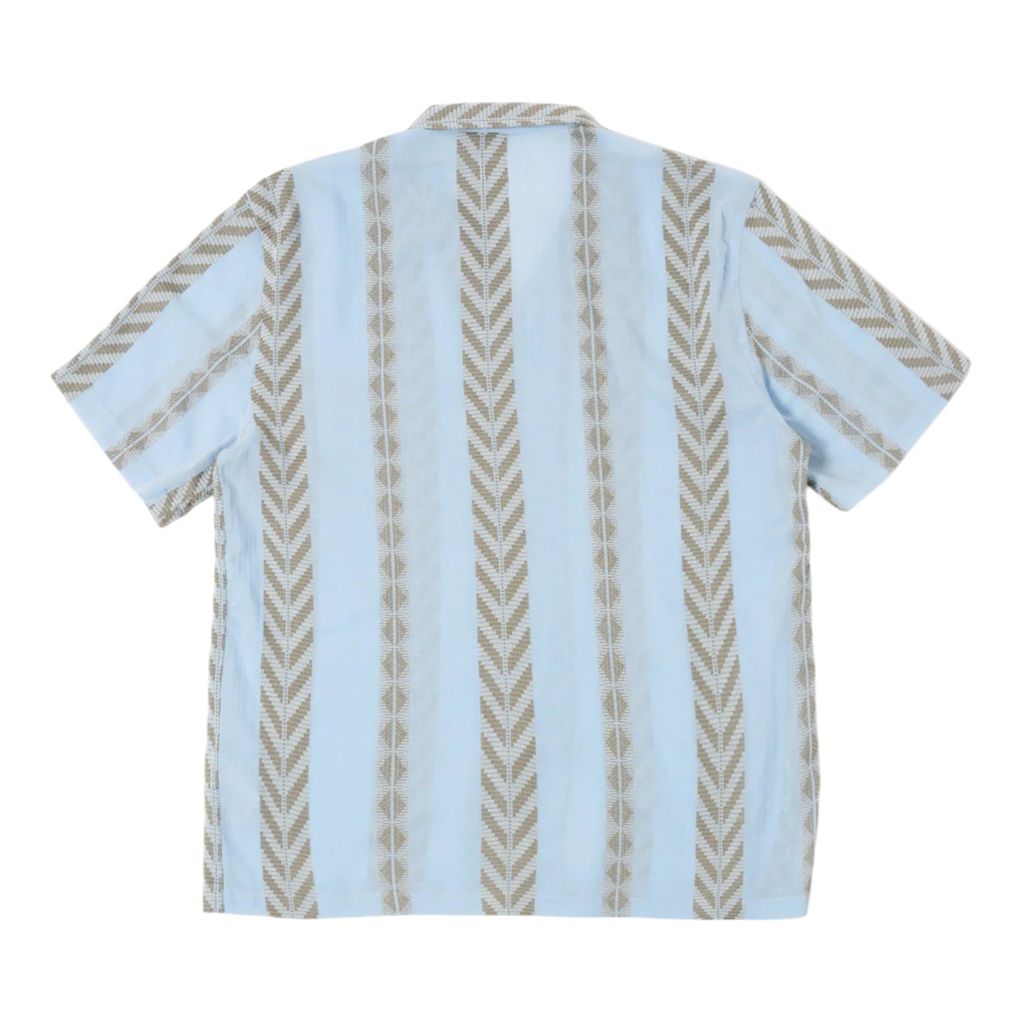 Camicia Universal Works Road Shirt Hendrix Beach Stripe - Pale Blue