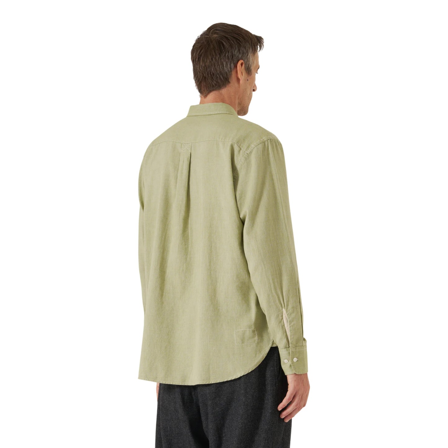 Camicia Universal Works Lazy Day Shirt Neptune Cotton - Green