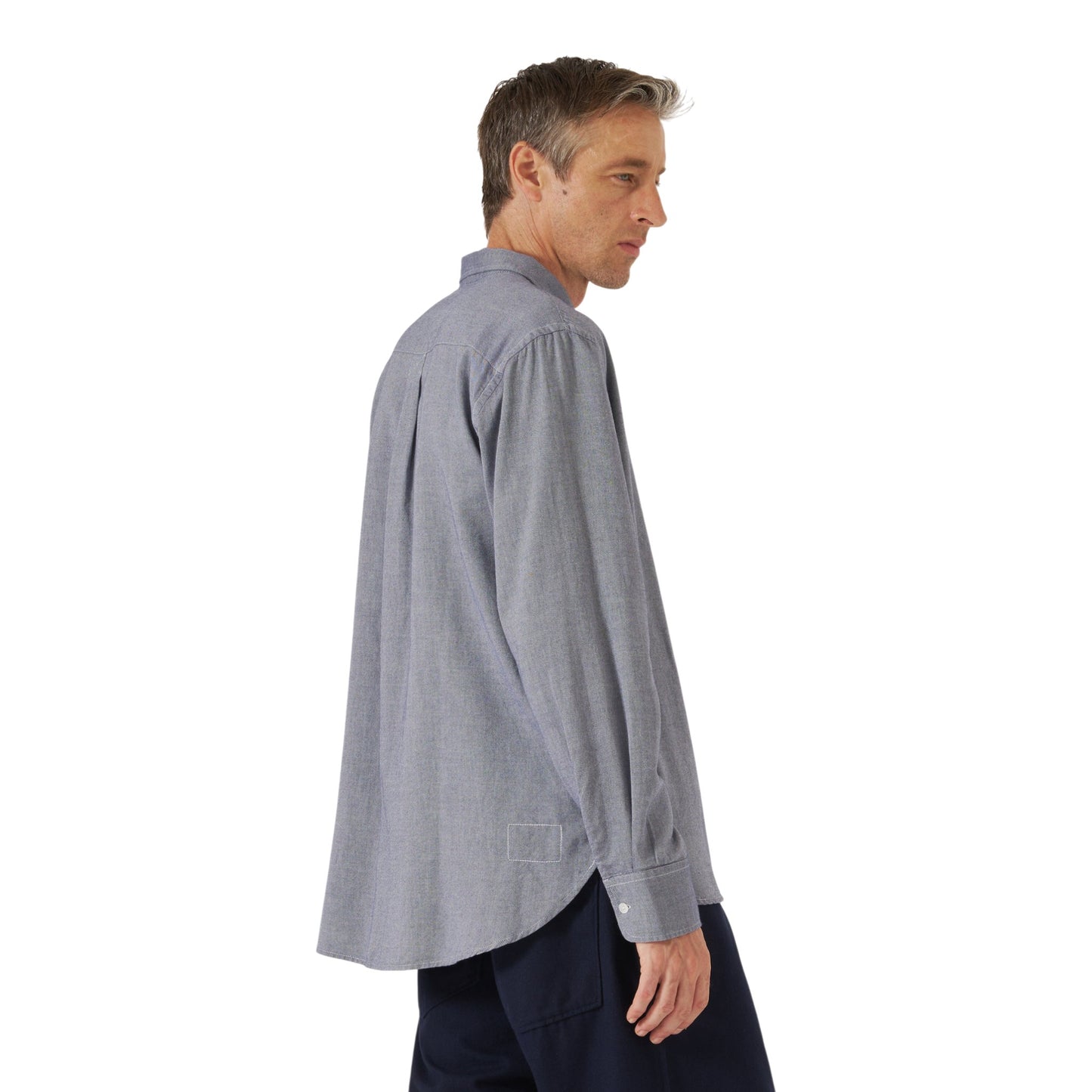 Camicia Universal Works Lazy Day Shirt Neptune Cotton - Navy