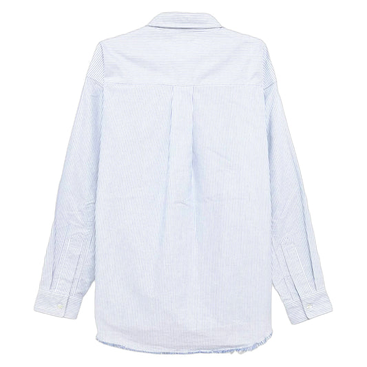 Camicia Amish Oxford Stripe Washed - White / Blue