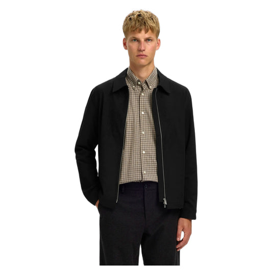 Giacca Selected Homme Regular Finn Zip Jacket - Black