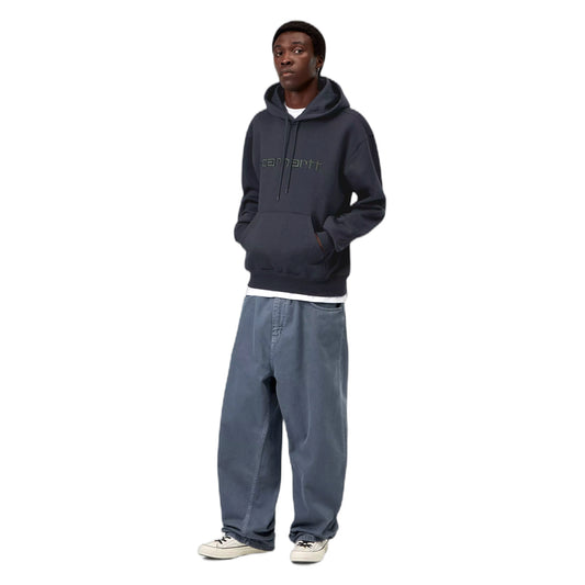 Felpa Carhartt Wip Hooded Carhartt Sweatshirt - Dark Navy / Dark Scarab