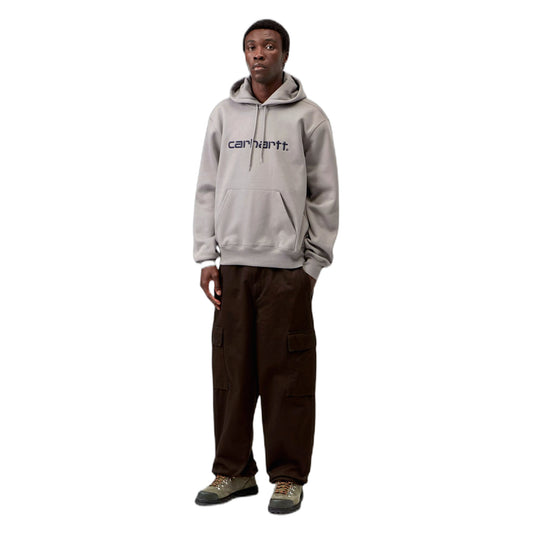 Felpa Carharrtt Wip Hooded Carhartt Sweatshirt - Shady Grey / Dark Navy