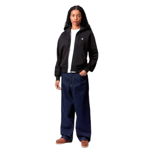 Felpa Carhartt Wip W' Hooded Casey Jacket - Black / Silver