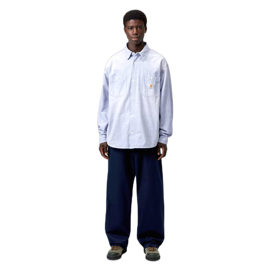 Camicia Carhartt Wip L/S Painter Shirt -Blue worn used, splatter