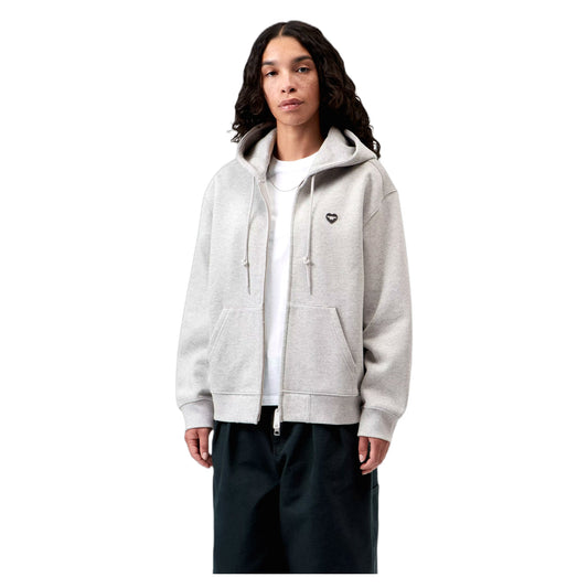 Felpa Carhartt Wip W' HD Small Heart Patch Jacket - Grey Heather/ Black