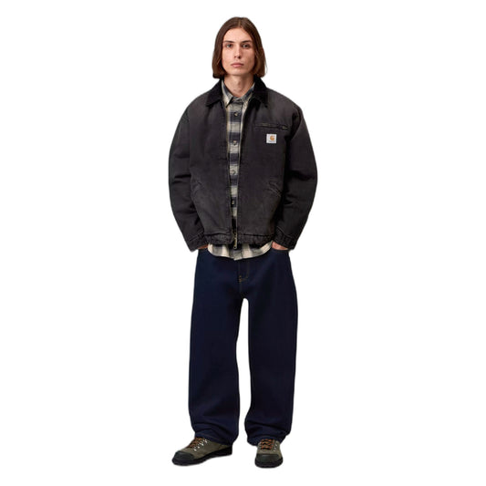 Giacca Carhartt Wip OG Detroit Jacket - Black / Black Tobacco Used Wash