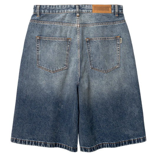 Bermuda Woodbird WBYuto Twisted Shorts - Blue Vintage-Francis Concept