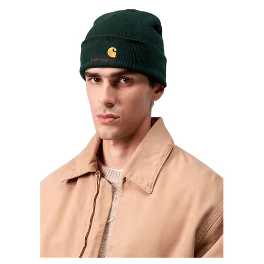 Berretto Carhartt Wip American Script Beanie - Dark Fir - Cappelli di Carhartt Wip | Francis Concept