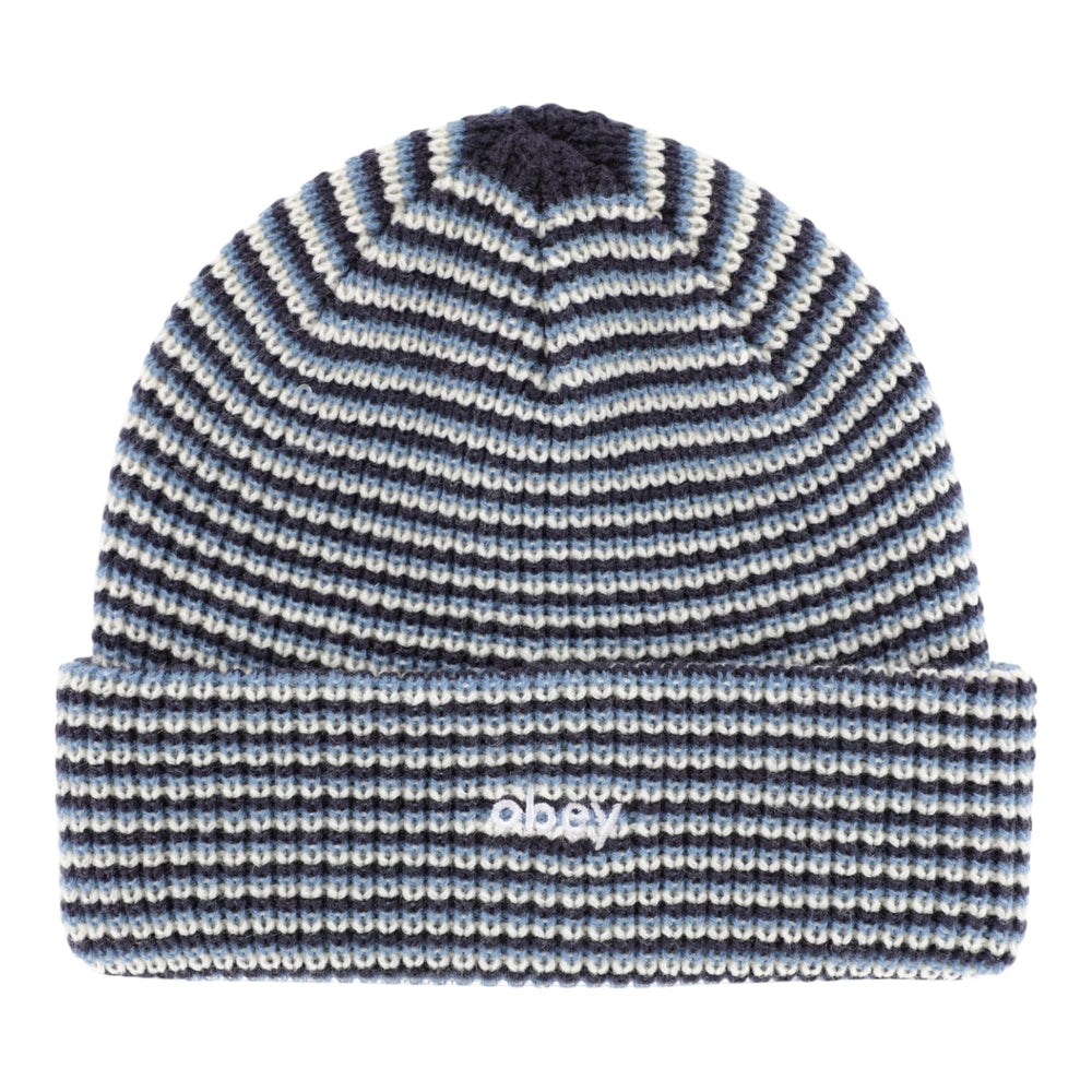 Berretto Obey Parker Striped Beanie - Blue Multi - Cappelli di Obey | Francis Concept
