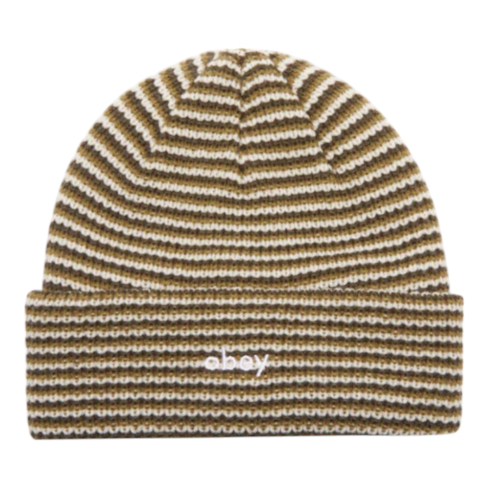 Berretto Obey Parker Striped Beanie - Green Multi - Cappelli di Obey | Francis Concept