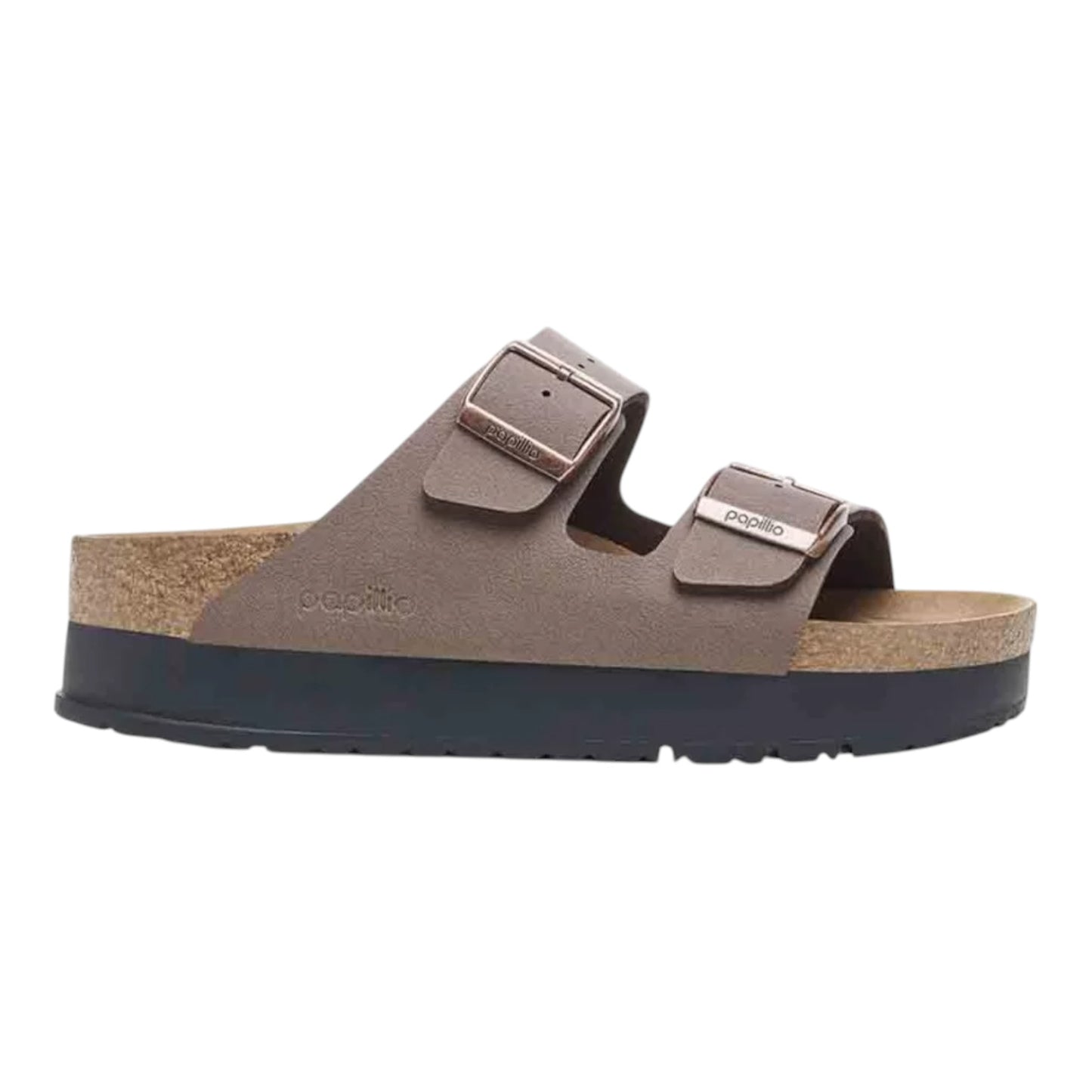 Sandali Donna Birkenstock Arizona Platform Papillo Vegane - Mocca