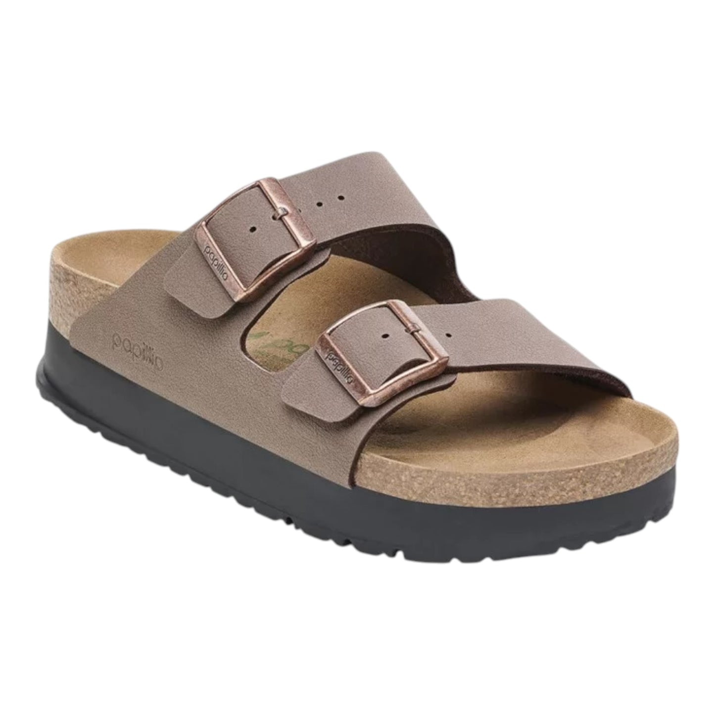 Sandali Donna Birkenstock Arizona Platform Papillo Vegane - Mocca