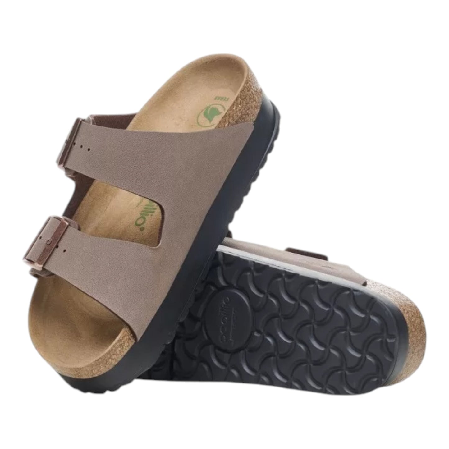 Sandali Donna Birkenstock Arizona Platform Papillo Vegane - Mocca
