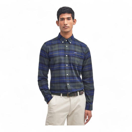 Camicia Barbour Kyeloch Tailored Shirt - Olive Night - Camicie di Barbour | Francis Concept