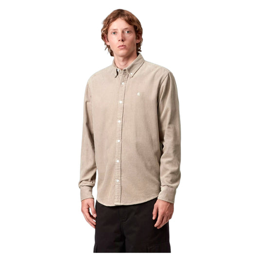 Camicia Carhartt Wip L/S Madison Cord Shirt - Wall - Camicie di Carhartt Wip | Francis Concept