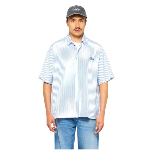 Camicia Edwin Toledo Shirt SS - White/Blue-Francis Concept