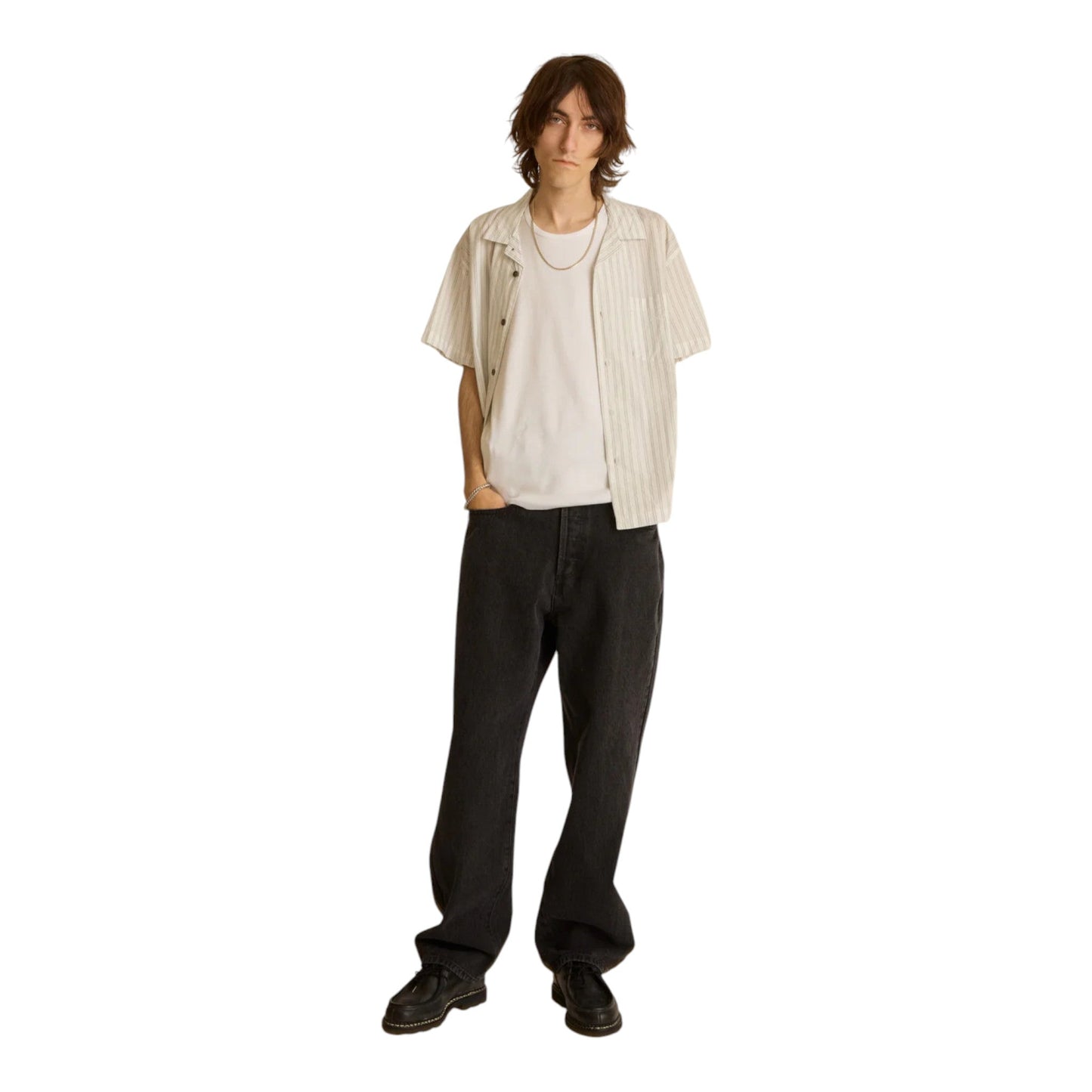 Camicia Obey Frances Woven SS - Unbleached Multi - Camicie di Obey | Francis Concept