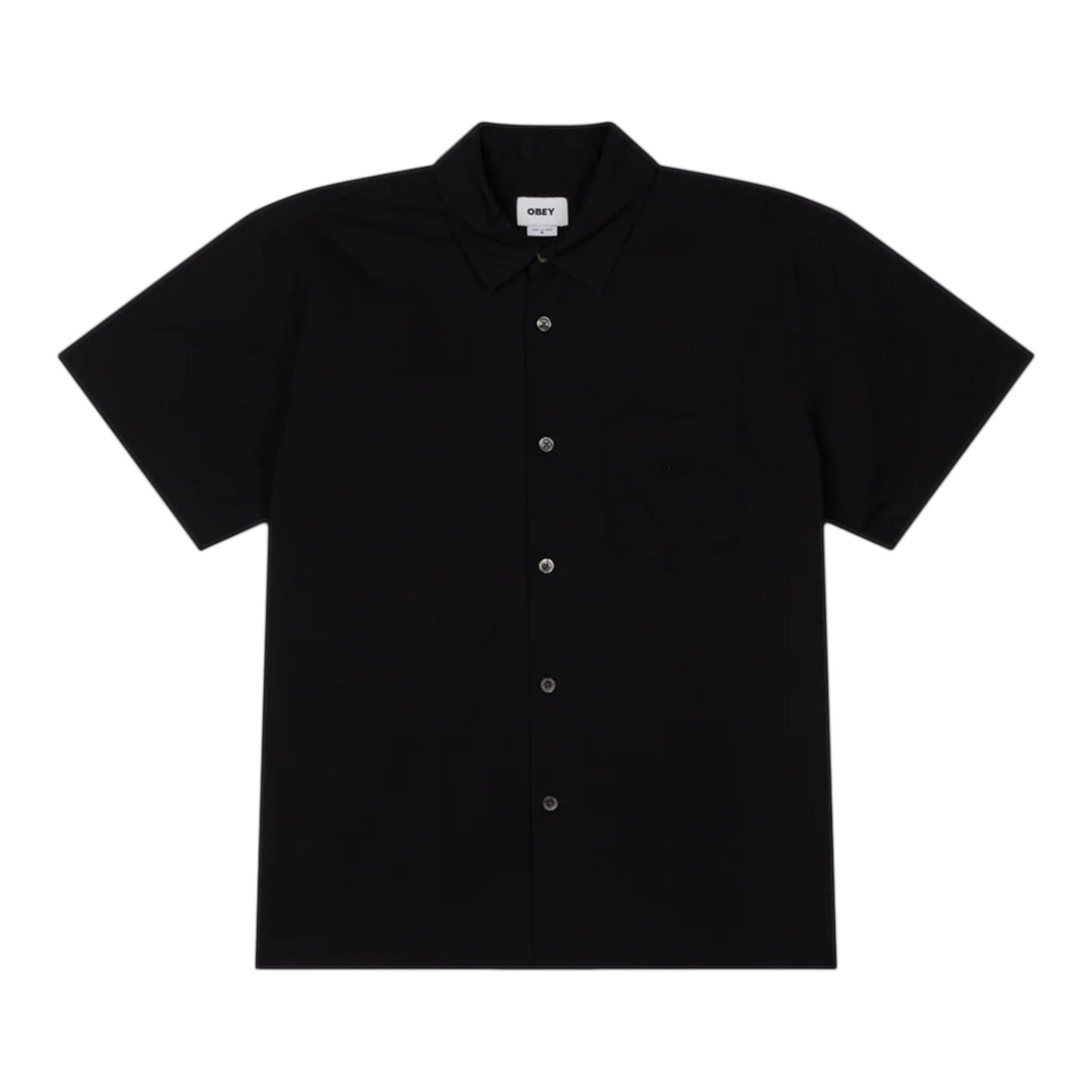 Camicia Obey Wire Woven SS - Black - Camicie di Obey | Francis Concept