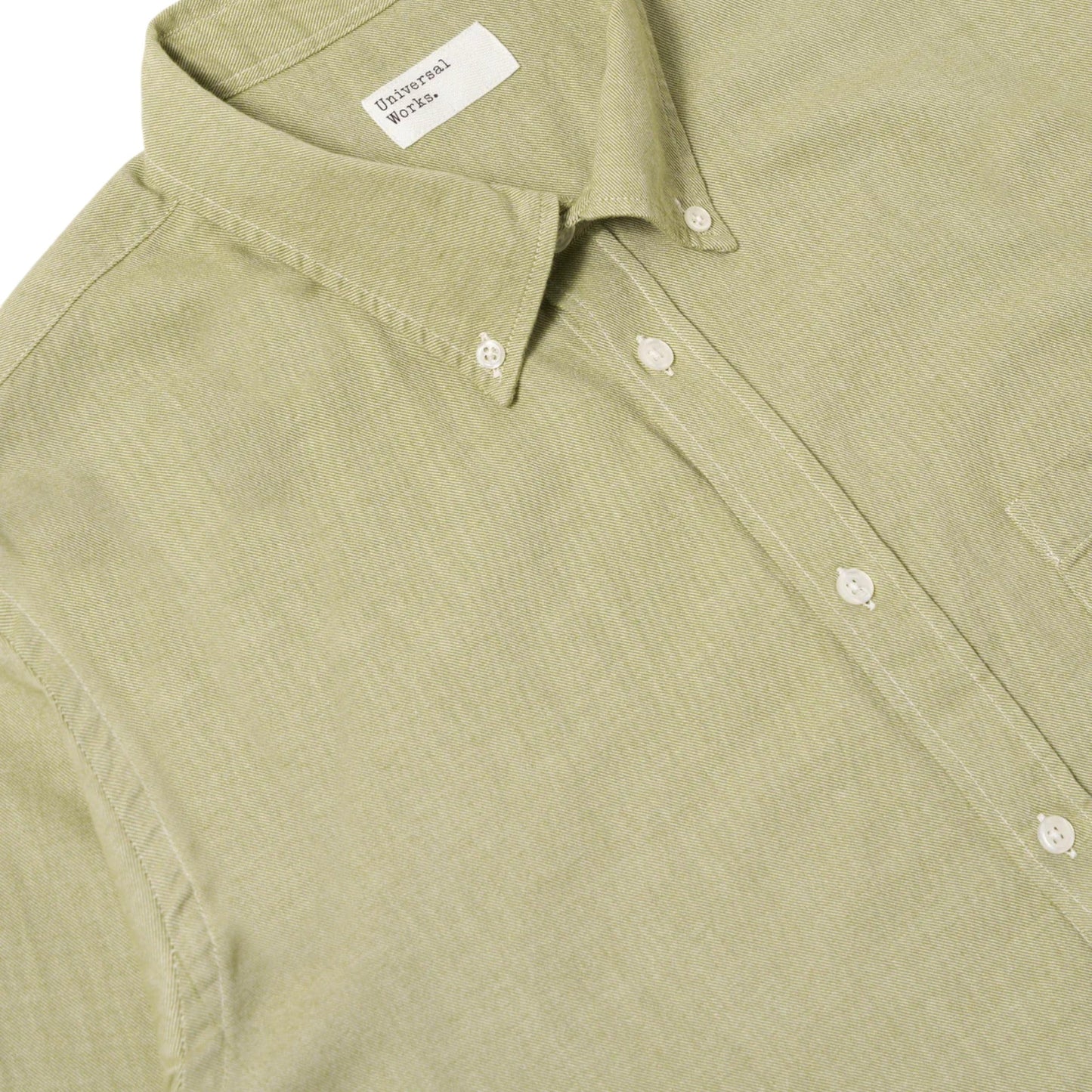 Camicia Universal Works Lazy Day Shirt Neptune Cotton - Green - Camicie di Universal Works | Francis Concept
