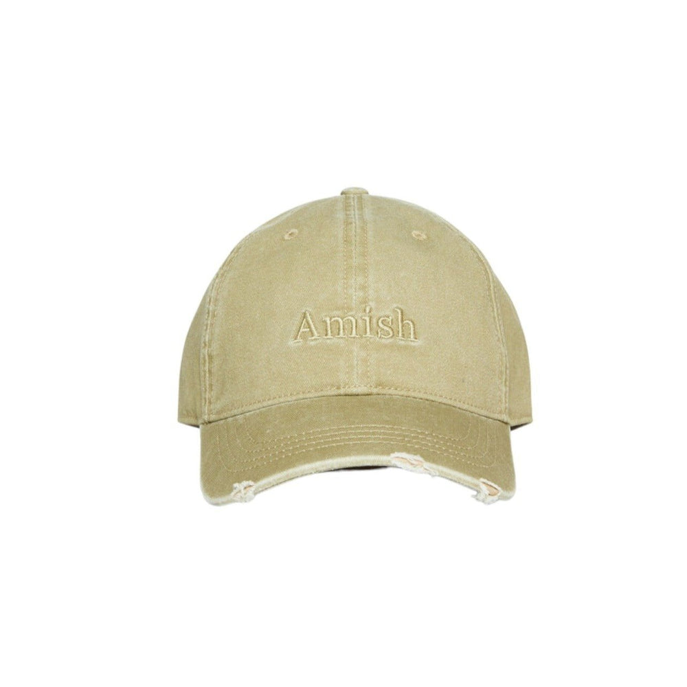 Cappellino con visiera Amish Baseball Cap MAN AMISH Twill Pigment Khaki Beige - Cappelli di Amish | Francis Concept