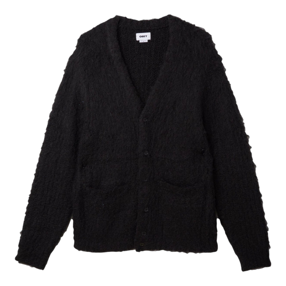 Cardigan Obey Patron Cardigan - Black - Maglieria di Obey | Francis Concept