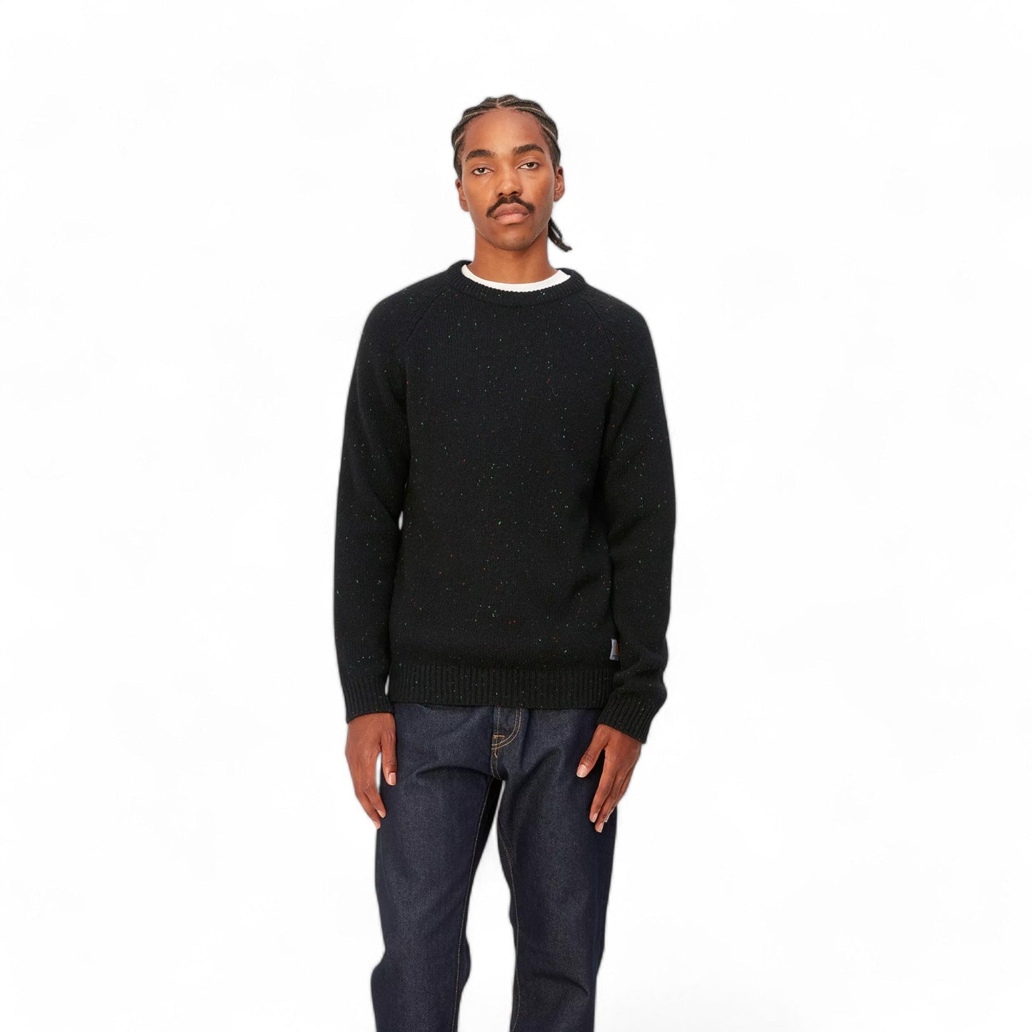Carhartt Wip Anglistic Sweater - Speckled Black - Maglieria di Carhartt Wip | Francis Concept