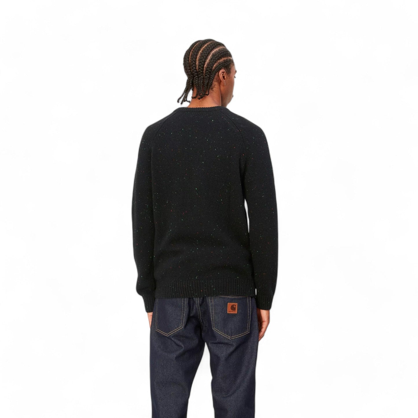 Carhartt Wip Anglistic Sweater - Speckled Black - Maglieria di Carhartt Wip | Francis Concept