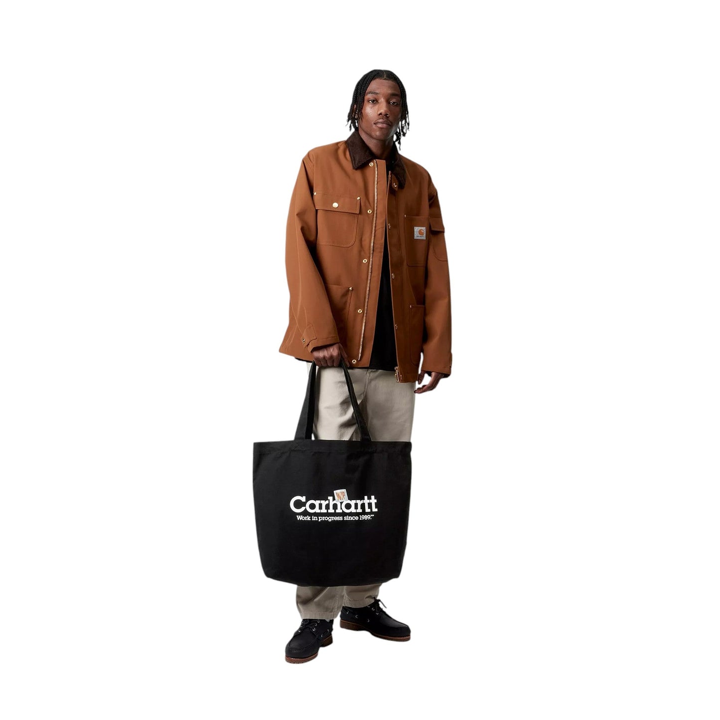 Carhartt Wip Canvas Graphic Tote Large - Black - Borse di Carhartt Wip | Francis Concept