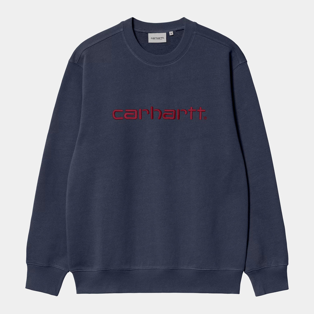 Carhartt Wip Carhartt Sweat - Air Force Blue / Malbec - Felpe di Carhartt Wip | Francis Concept