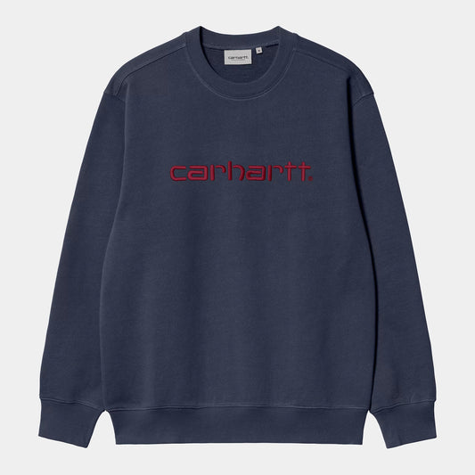 Carhartt Wip Carhartt Sweat - Air Force Blue / Malbec - Felpe di Carhartt Wip | Francis Concept