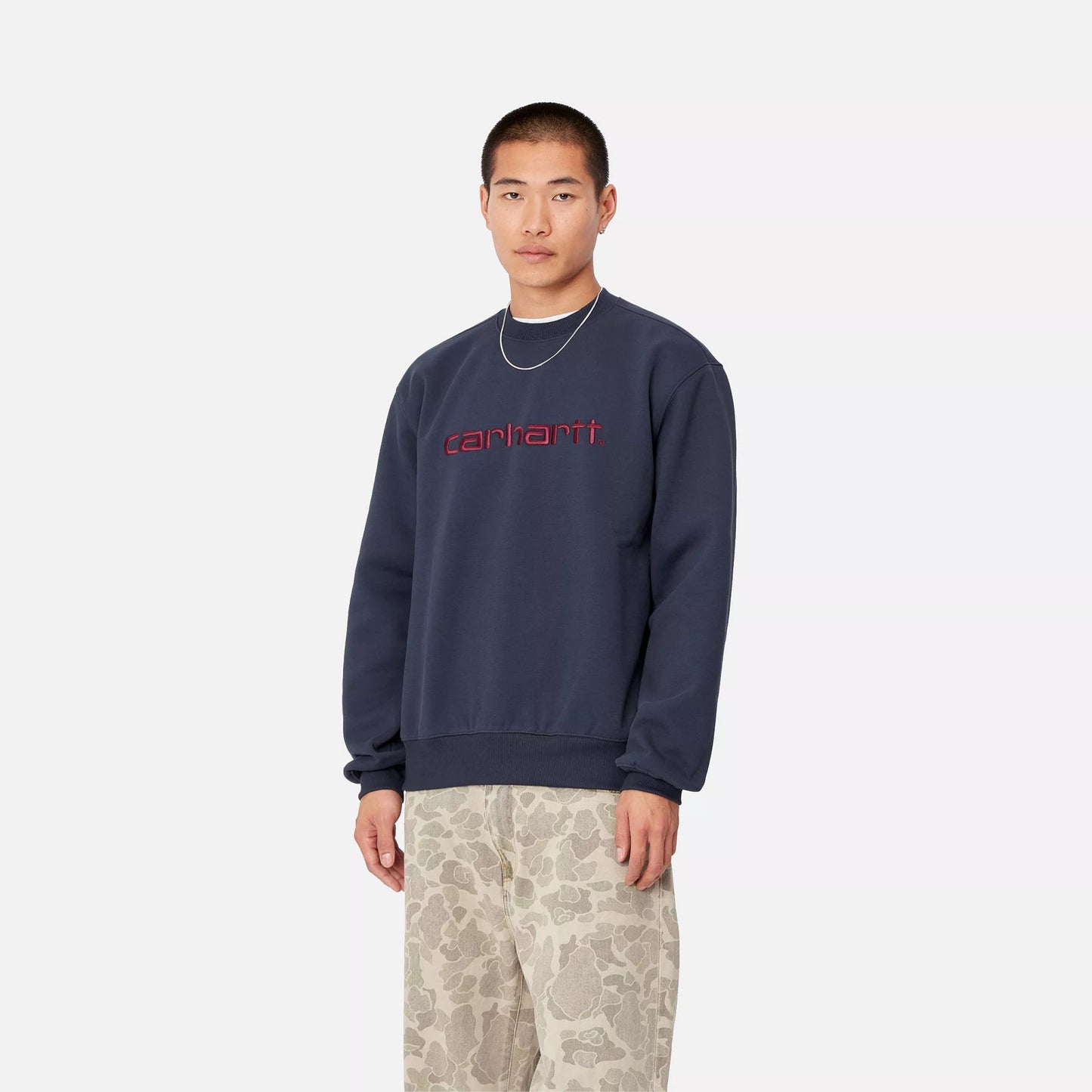 Carhartt Wip Carhartt Sweat - Air Force Blue / Malbec - Felpe di Carhartt Wip | Francis Concept