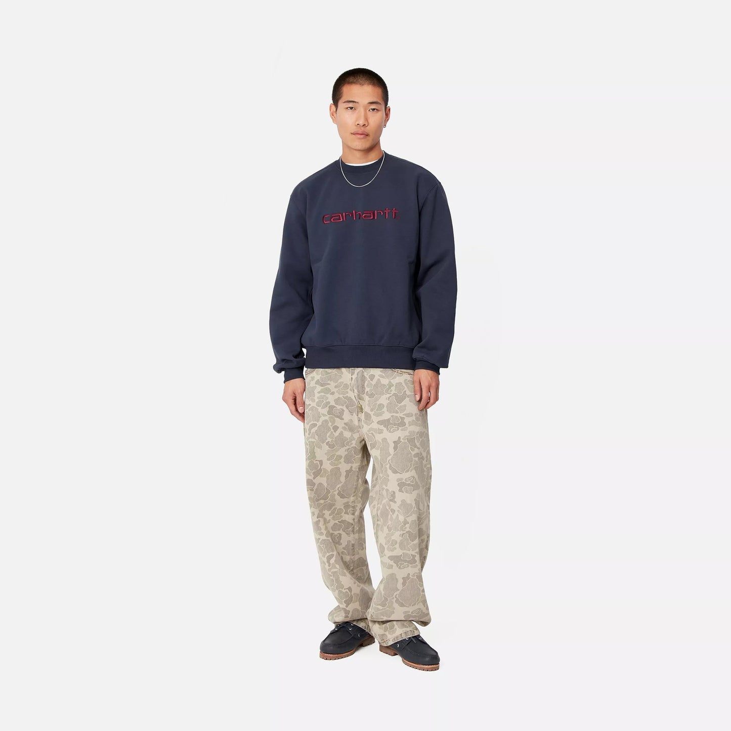 Carhartt Wip Carhartt Sweat - Air Force Blue / Malbec - Felpe di Carhartt Wip | Francis Concept