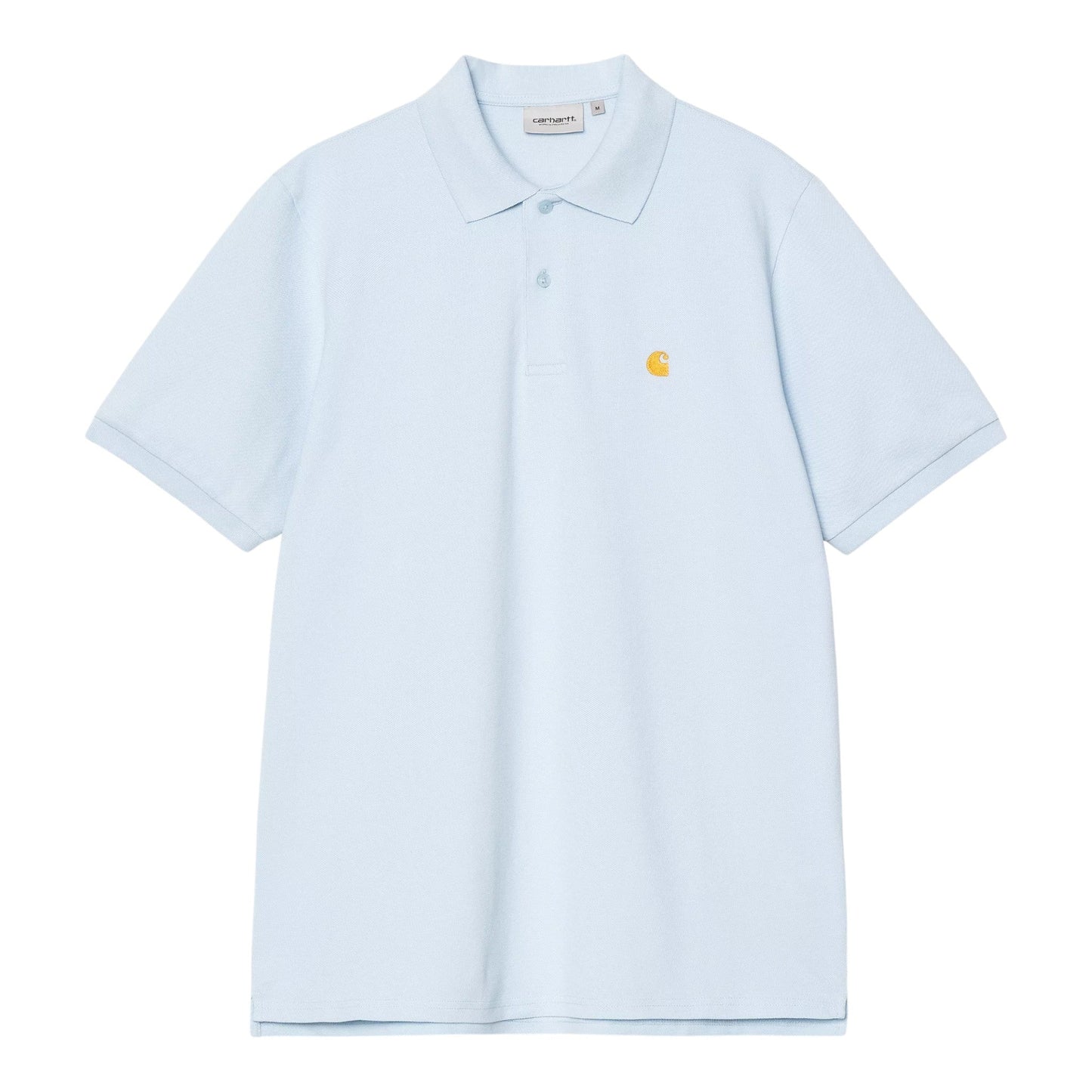 Carhartt Wip Chase Pique Polo - Air Sky / Gold - Polo di Carhartt Wip | Francis Concept