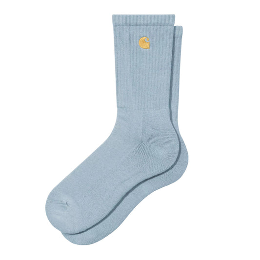 Carhartt Wip Chase Socks - Frosted Blue / Gold - Calze di Carhartt Wip | Francis Concept