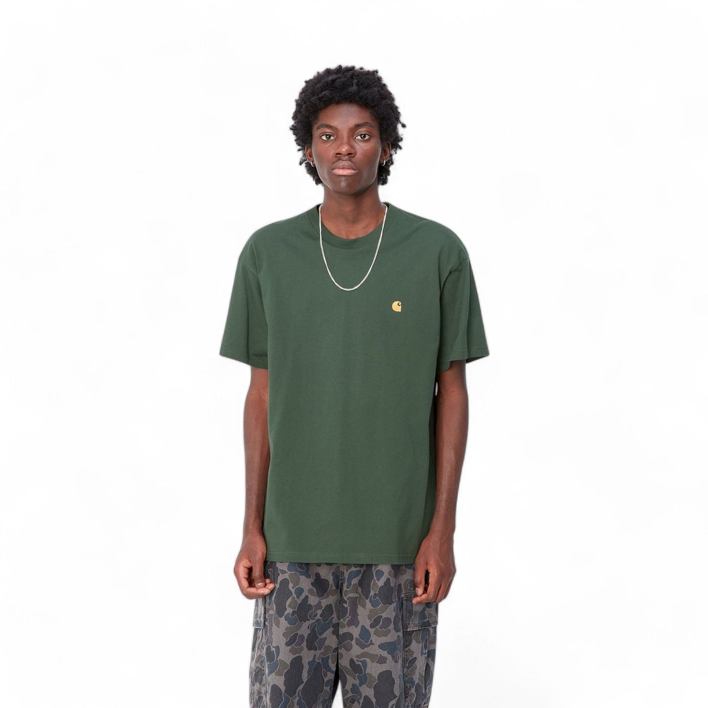 Carhartt Wip Chase T-Shirt - Sycamore Tree / Gold - T-Shirt di Carhartt Wip | Francis Concept