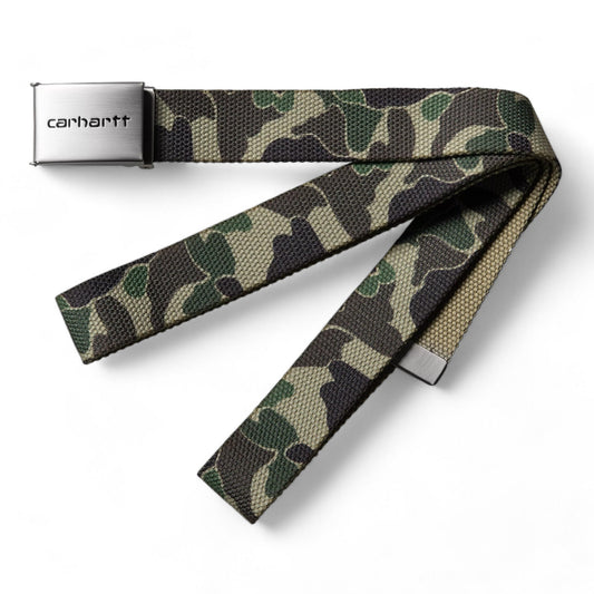 Carhartt Wip Clip Belt Chrome - Camo Duck Green - Cinture di Carhartt Wip | Francis Concept